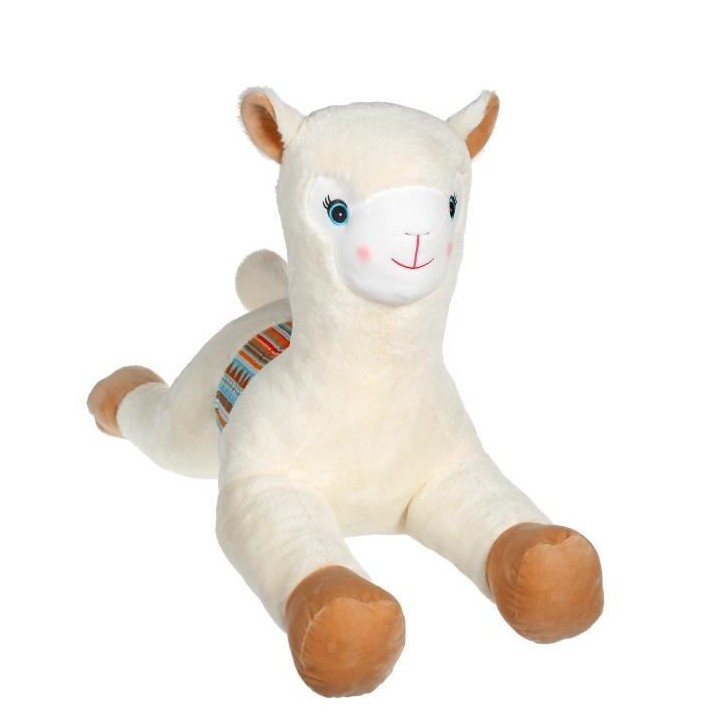 GIPSY Lamadoos allongés 80 cm ivoire et beige