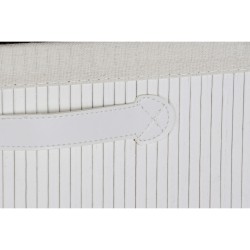 Caisson à Tiroirs DKD Home Decor Blanc Bambou Bois de paulownia 42 x 32 x 81 cm