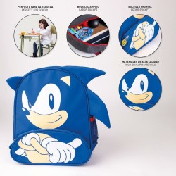 Cartable Sonic Bleu 15,5 x 30 x 10 cm