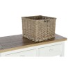 Table d'appoint DKD Home Decor Beige Naturel osier Bois de paulownia 88 x 38 x 80 cm