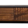 Console ABNER Marron Noir Métal Fer Bois de manguier 110 x 40 x 76 cm