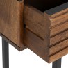 Console ABNER Marron Noir Métal Fer Bois de manguier 110 x 40 x 76 cm