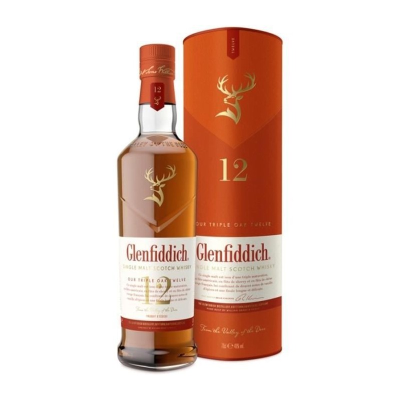 Glenfiddich - Triple Oak Cask - 12 ans - Single malt scotch Whisky - 40,0% Vol. - 70 cl