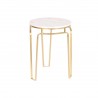 Table d'appoint DKD Home Decor 40 x 40 x 54,5 cm Doré Métal Blanc Marbre