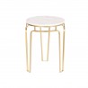 Table d'appoint DKD Home Decor 40 x 40 x 54,5 cm Doré Métal Blanc Marbre