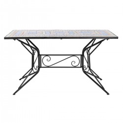 Table DKD Home Decor Extérieur Vert Céramique Forge (140 x 70 x 75,5 cm)