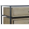 Caisson à Tiroirs DKD Home Decor Noir Naturel Métal Bois MDF Moderne 100 x 45 x 82 cm