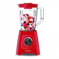 Bol mixeur Moulinex LM420510 1,25 L 600W 600 W 550 W Rouge 2 L