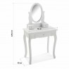 Coiffeuse Versa Miroir Bois MDF (40 x 129,5 x 70 cm)