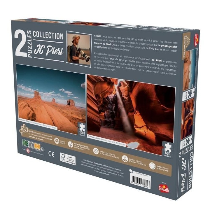 GOLIATH Puzzle Collection JC Pieri - Monument Valley et Antelope Canyo