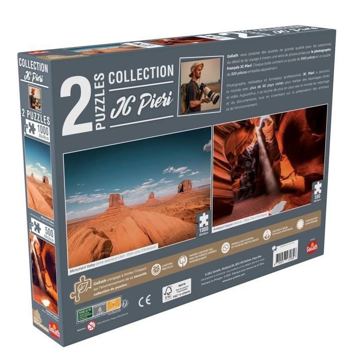 GOLIATH Puzzle Collection JC Pieri - Monument Valley et Antelope Canyo