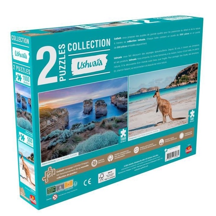 GOLIATH Puzzle Collection Ushuaia - Island Archway et Kagourou (Austra