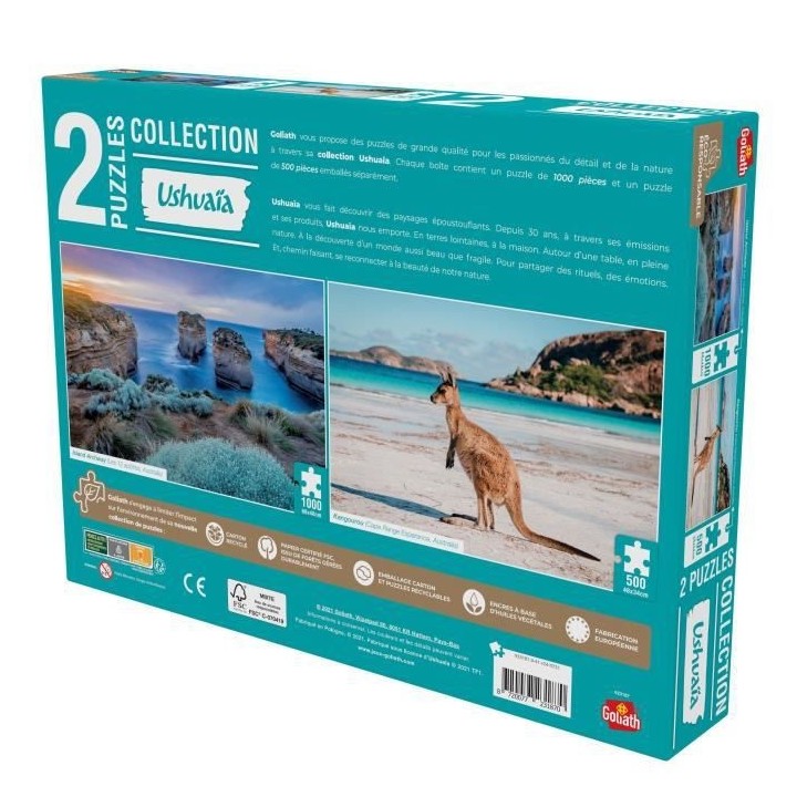 GOLIATH Puzzle Collection Ushuaia - Island Archway et Kagourou (Austra