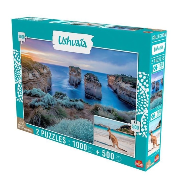 GOLIATH Puzzle Collection Ushuaia - Island Archway et Kagourou (Austra