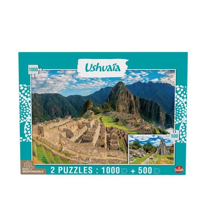 GOLIATH Puzzle Collection Ushuaia - Machu Picchu (Pérou) et Tikal (Guatemala)