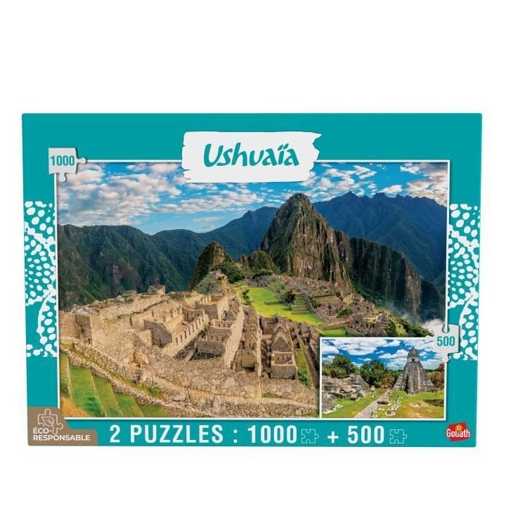 GOLIATH Puzzle Collection Ushuaia - Machu Picchu (Pérou) et Tikal (Gu