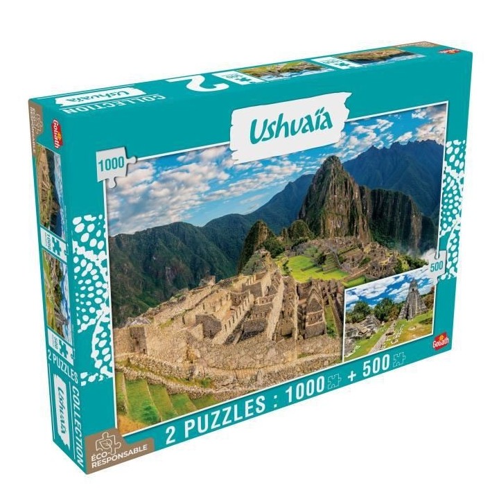 GOLIATH Puzzle Collection Ushuaia - Machu Picchu (Pérou) et Tikal (Gu