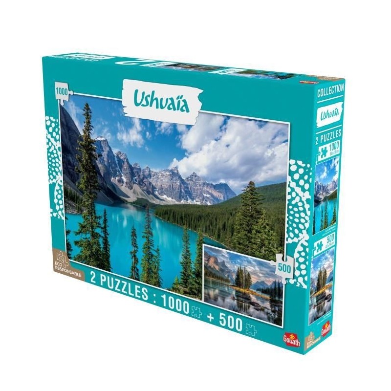 GOLIATH Puzzle Collection Ushuaia - Lac de Moraine et Lac de Maligne (Canada)