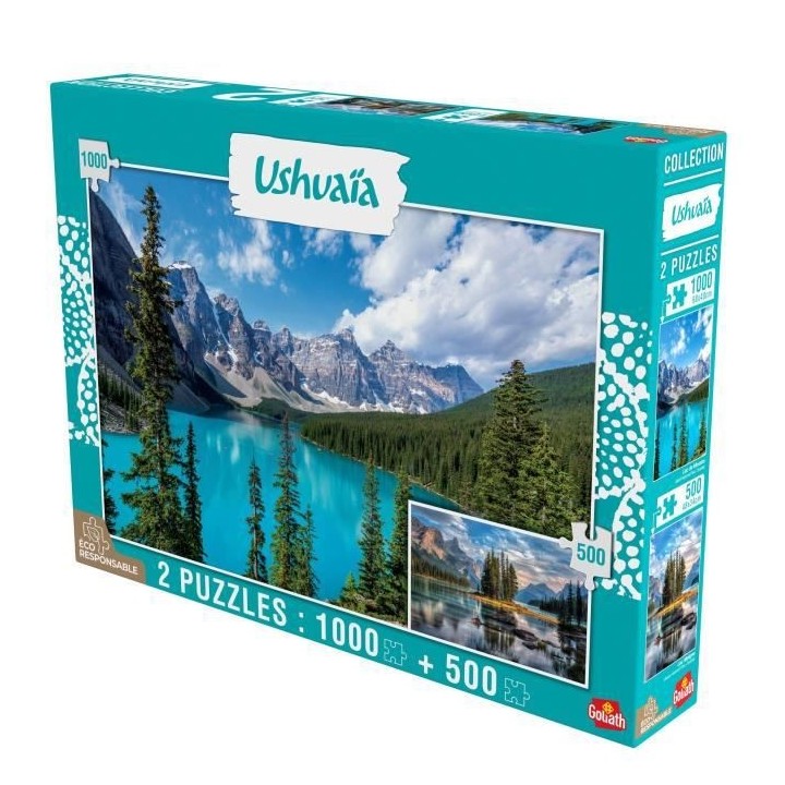 GOLIATH Puzzle Collection Ushuaia - Lac de Moraine et Lac de Maligne (