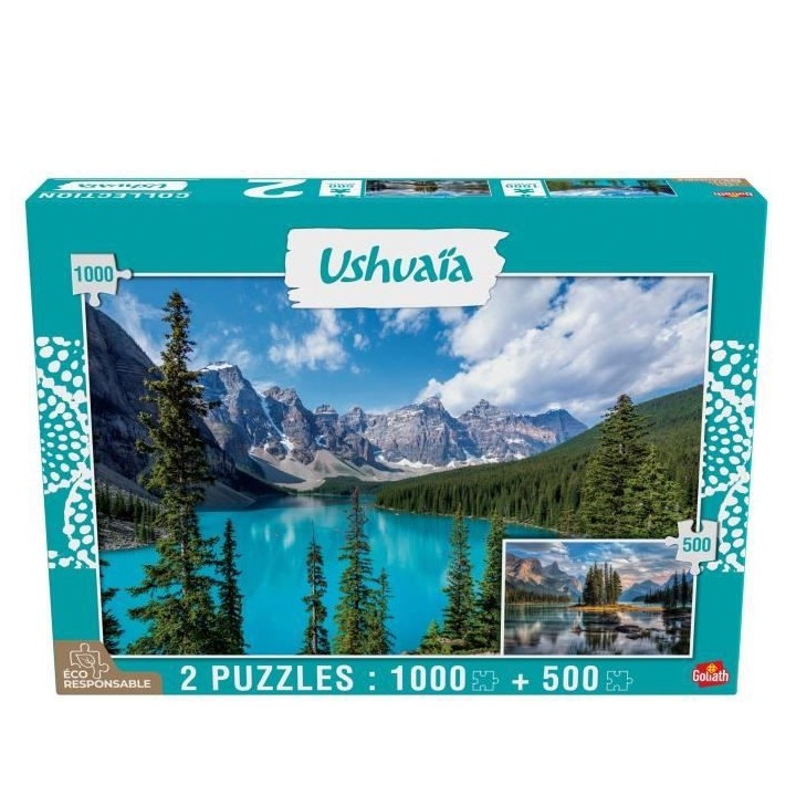 GOLIATH Puzzle Collection Ushuaia - Lac de Moraine et Lac de Maligne (