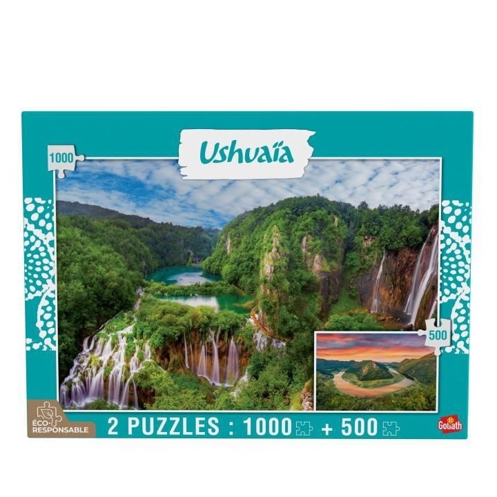GOLIATH Puzzle Collection Ushuaia - Chutes de Plitvice (Croatie) et La