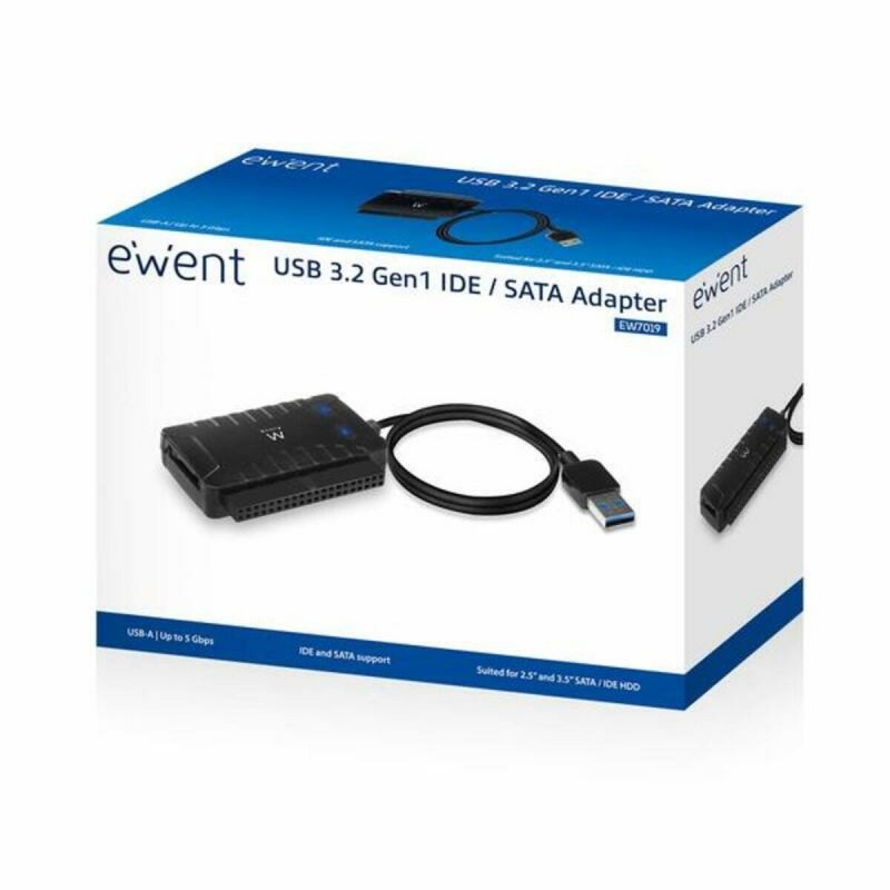 Adaptateur Ewent EW7019 Noir SATA USB-A IDE