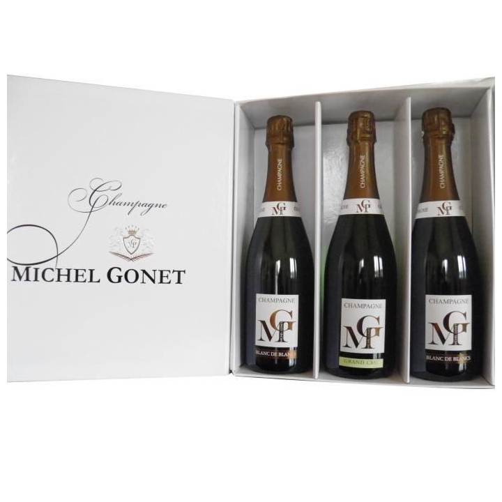 MICHEL GONET 2009 Coffret Découverte Terroir 3 Bulles Champagne Brut