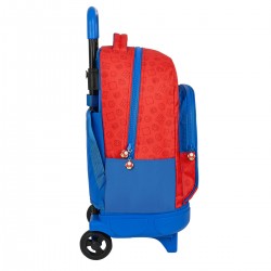 Cartable à roulettes Super Mario Rouge Bleu (33 x 45 x 22 cm)