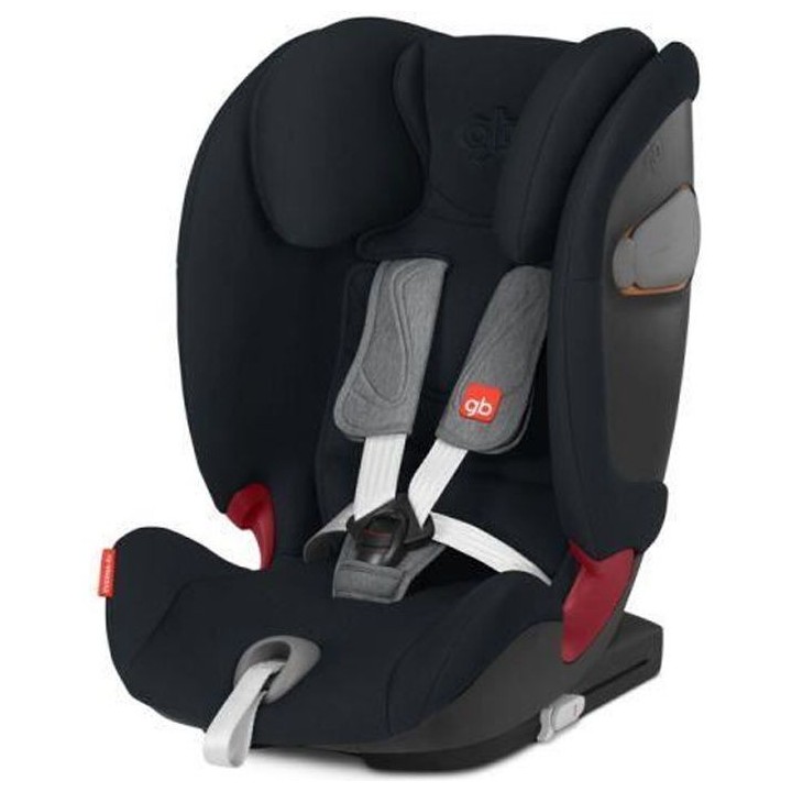 GB Siege auto évolutif Everna-fix Velvet - Groupes 1/2/3 - Noir