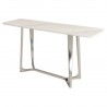 Console DKD Home Decor Acier Argent Marbre (150 x 45 x 80 cm)