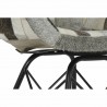 Chaise à Accoudoirs DKD Home Decor 60,5 x 53 x 81,5 cm Noir Gris Beige Métal Blanc Plastique
