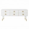 Meubles de télévision DKD Home Decor Blanc Doré Sapin Bois MDF 120 x 42 x 54 cm