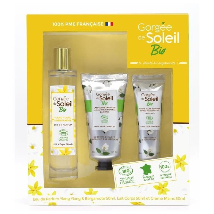 GORGEE DE SOLEIL Coffret Bio Eau de parfum Ylang Ylang & Bergamote + L