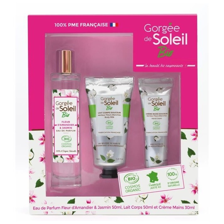 GORGEE DE SOLEIL Coffret Bio Eau de parfum Fleur d'amander & Jasmin +