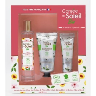 GORGEE DE SOLEIL Coffret Bio Eau de parfum Fleur de Cerisier & Peche +