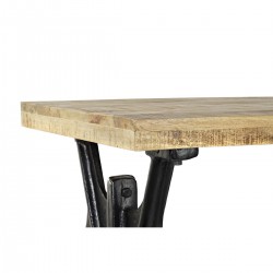 Console DKD Home Decor Naturel Noir Métal Vintage Bois de manguier industriel (120 x 45 x 76 cm)