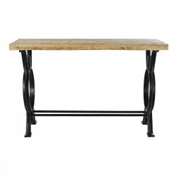 Console DKD Home Decor Naturel Noir Métal Vintage Bois de manguier industriel (120 x 45 x 76 cm)