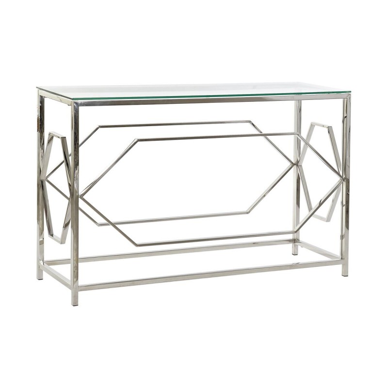 Console DKD Home Decor Verre Argenté Acier inoxydable (120 x 40 x 78 cm)