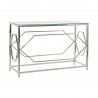 Console DKD Home Decor Verre Argenté Acier inoxydable (120 x 40 x 78 cm)