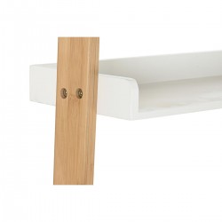 Étagère DKD Home Decor Blanc Naturel Bambou Bois MDF 57 x 30 x 152 cm (1)