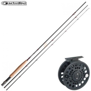 GARBOLINO Combo Mouche 9'0 - 5/6 - Canne + Moulinet + Soie + Boite + 6