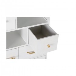 Caisson à Tiroirs DKD Home Decor Naturel Métal Blanc Crème Mélamine (76 x 34 x 94 cm)