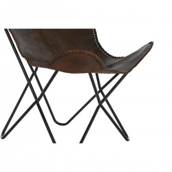 Chaise DKD Home Decor Marron 78 x 76 x 96 cm Métal