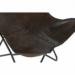 Chaise DKD Home Decor Marron 78 x 76 x 96 cm Métal