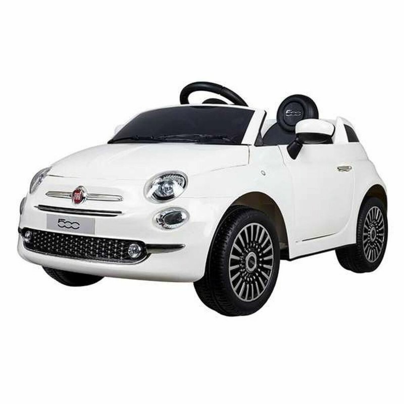 Voiture électrique pour enfants Fiat 500 113 x 67,5 x 53 cm MP3 Blanc 30 W x 2 6 V Avec télécommande 30W