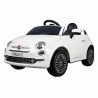 Voiture électrique pour enfants Fiat 500 113 x 67,5 x 53 cm MP3 Blanc 30 W x 2 6 V Avec télécommande 30W