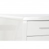 Bureau DKD Home Decor 120 x 55 x 76 cm Argenté Métal Blanc Bois MDF