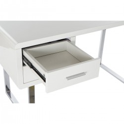 Bureau DKD Home Decor 120 x 55 x 76 cm Argenté Métal Blanc Bois MDF