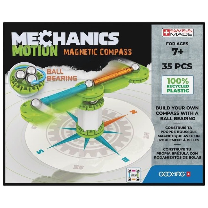 GEOMAG MECHANICS, MOTION 35 pcs, construction magnétique, jeux éduca