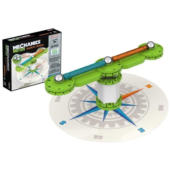 GEOMAG MECHANICS, MOTION 35 pcs, construction magnétique, jeux éduca